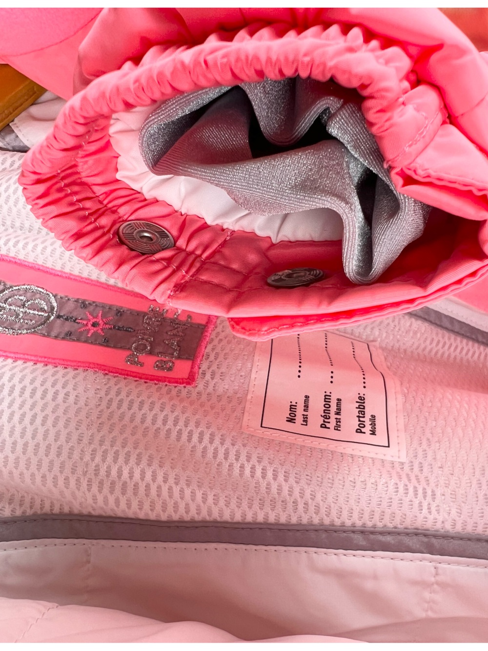 Poivre Blanc Girls Ski Jacket and Overall/Bib Ski Pants Set, Punch Pink, Size 7 - Picture 13 of 14